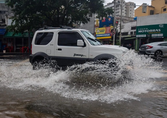 Chuva causa pontos de alagamentos e queda de árvore no Rio