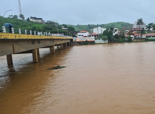 Defesa Civil de Itaperuna informa que Rio Muriaé está em cota de atenção