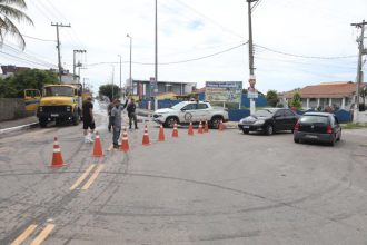 Devido às fortes chuvas, ruas em Grussaí são interditadas e itinerários do transporte são alterados