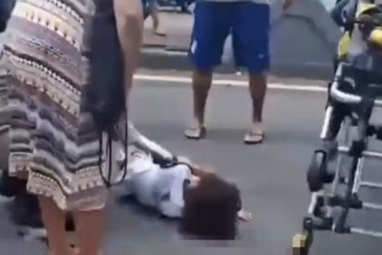 Criança atropelada na frente de escola em Campos teve traumatismo no crânio