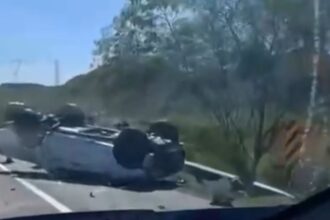 Grave acidente entre dois carros e caminhão deixa feridos na BR-101, em Rio das Ostras