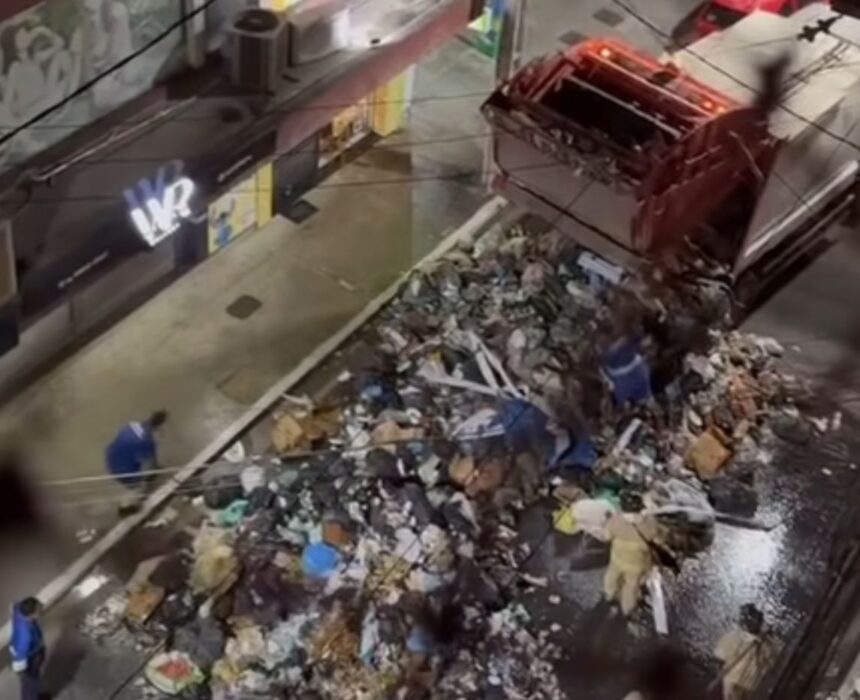 Bateria de celular gera explosão em caminhão de lixo no Centro de Macaé