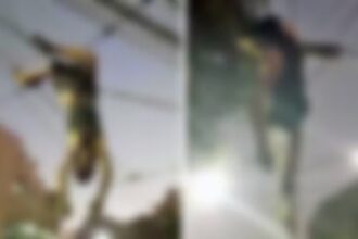 Homem morre eletrocutado quanto tentava furtar cabos; corpo ficou pendurado na fiação