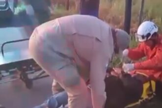 Motociclista fica ferido após atropelar capivara, em Campos