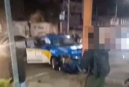 Acidente envolvendo viatura da Polícia Militar é registrado na BR-101, em Campos