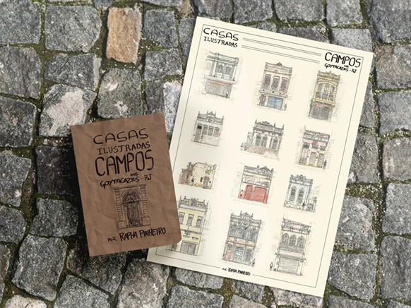 Rapha Pinheiro lança “Casas Ilustradas – Campos dos Goytacazes”, nesta sexta-feira (9), no Santa Paciência