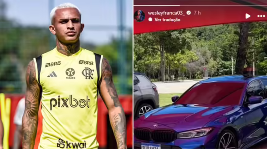 Jogador do Flamengo que teve carro roubado no Rio conta que veículo foi devolvido