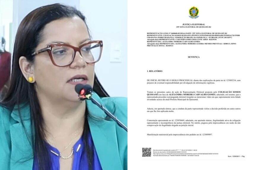 Justiça Eleitoral multa novamente a vereadora Alexandra Moreira, de Quissamã, em R$ 15 mil