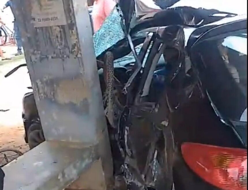 Quatro vítimas sendo uma fatal em acidente na Baixada Campista
