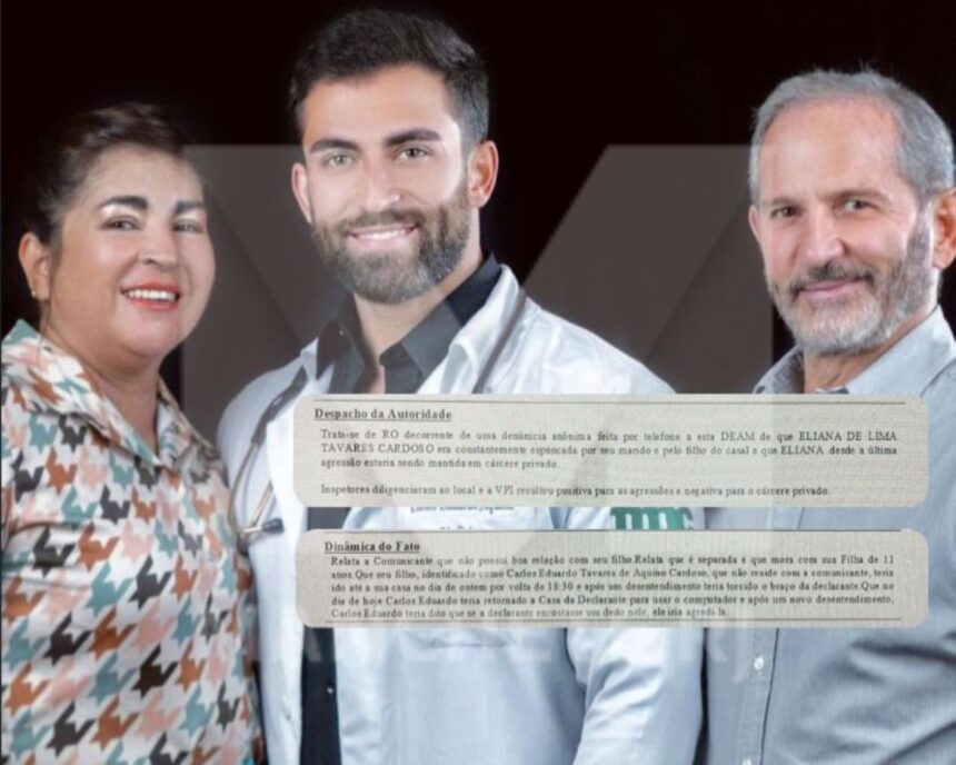Braço torcido, pontapés e suposto cárcere privado: registros de ocorrências relatam agressões de pai e filho contra Eliana Tavares