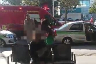 Homem leva soco no rosto de moradora em situação de rua e é levado para o HFM