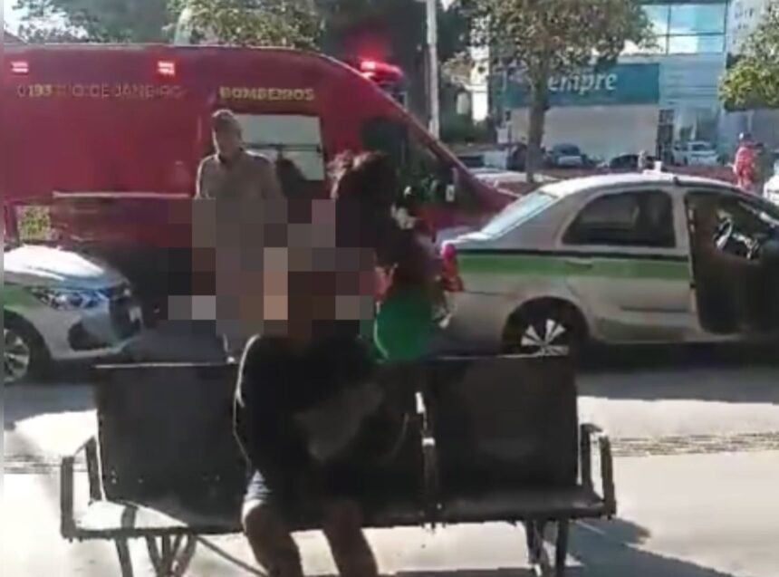 Homem leva soco no rosto de moradora em situação de rua e é levado para o HFM