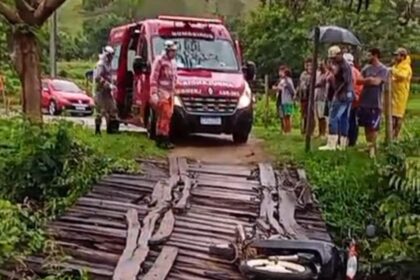 Homem morre após cair de moto em córrego na Região Norte de Campos