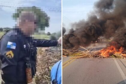 Confusão com policial, desentendimento e bloqueios de pistas: manhã caótica de manifestação em São João da Barra