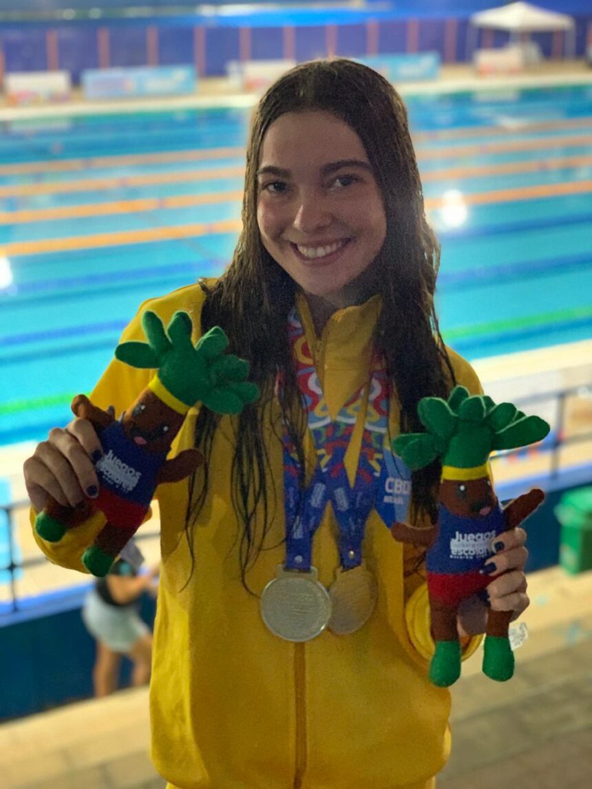 Jovem nadadora campista é campeã Sul-Americana de natação
