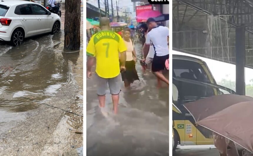 Chuva forte alaga diferentes pontos de Campos nas vésperas do Natal
