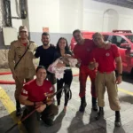 Cachorro é resgatado após ficar 5 horas preso em vão da Ponte Rio-Niterói