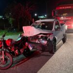 Acidente entre carro e moto na BR-356, em São João da Barra, deixa dois feridos
