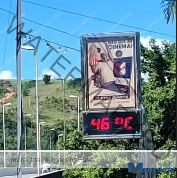 Termômetro de rua registra 46°C em São Fidélis nesta terça-feira