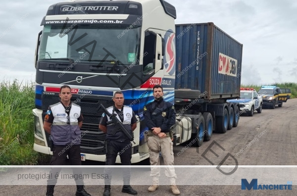 Policiais recuperam carreta roubada e encontram motorista que havia sido sequestrado em Campos