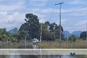 Lagoa de Cima está sem energia, além de bastante alagada após as chuvas do fim de semana
