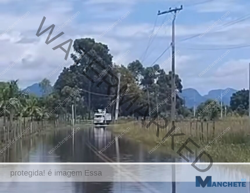 Lagoa de Cima está sem energia, além de bastante alagada após as chuvas do fim de semana