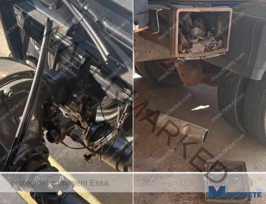 Parque de Exposições de Cardoso Moreira é invadido por criminosos que vandalizaram três caminhões