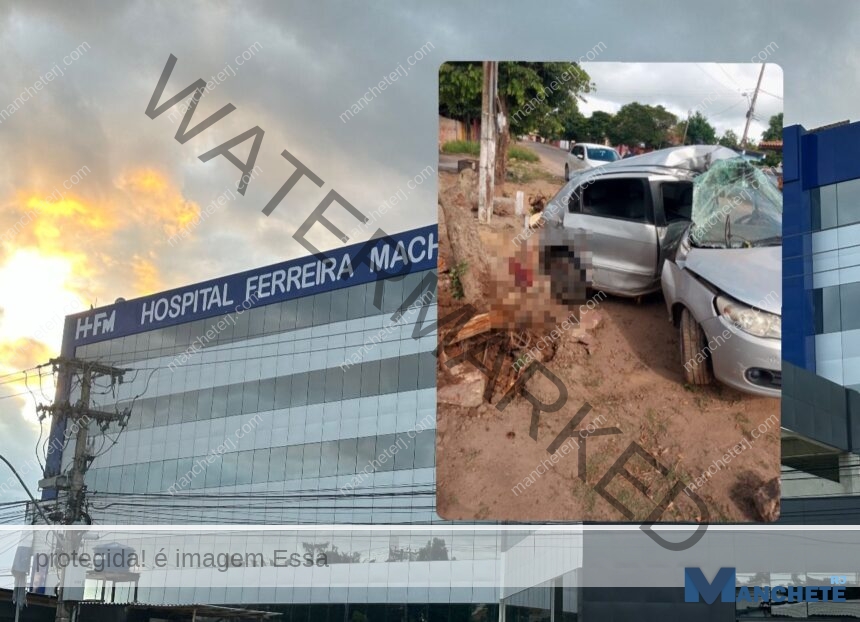 Morre criança de 5 anos que estava em carro danificado por árvore durante acidente, na Baixada Campista