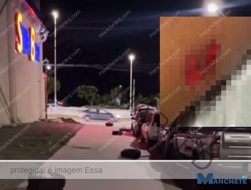 Criança fica ferida após cair em buraco na calçada do SuperBom