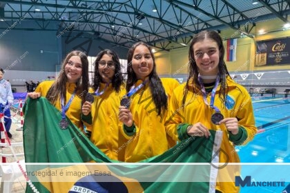 Nadadora campista Nicole de Thuin é vice-campeã mundial no revezamento 4x50m livre na Sérvia