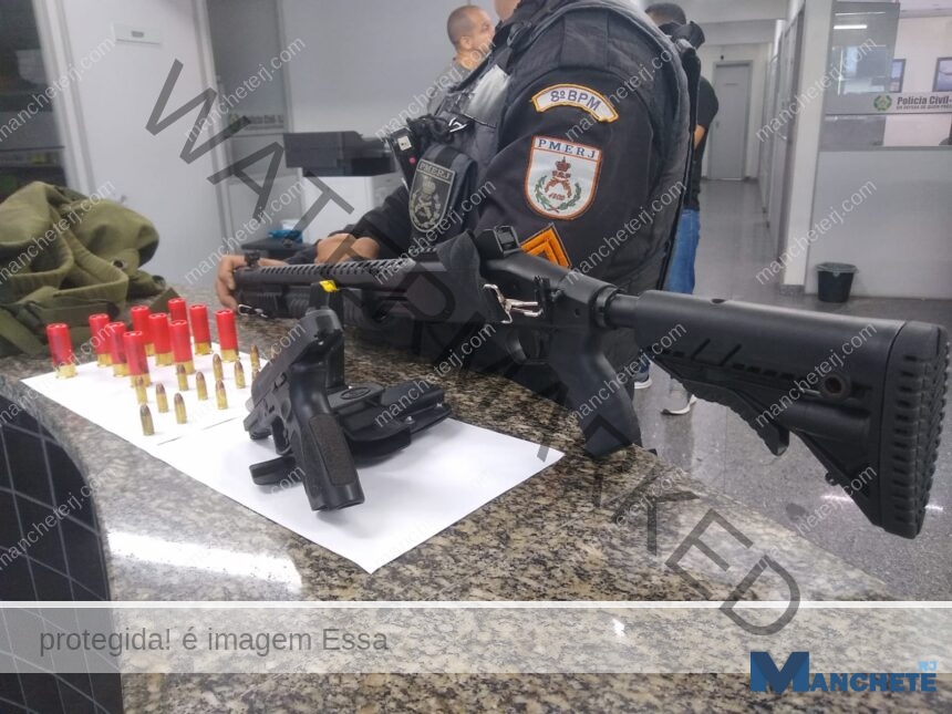 Pai e filho são detidos após denúncia de disparos com arma de fogo em Campos