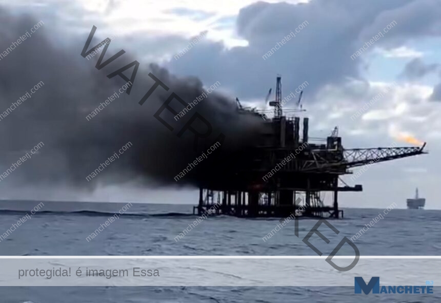 Explosão em plataforma na Bacia de Campos: cinco continuam internados