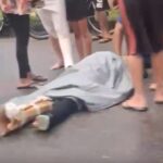 Mulher fica ferida após cair de moto na BR-101, em Campos