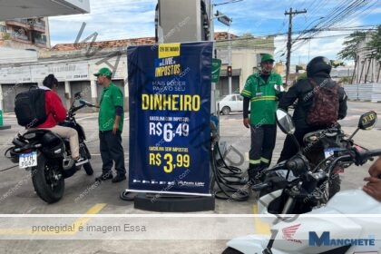 Gasolina vendida a R$ 3,99 no Dia Livre de Impostos em Campos