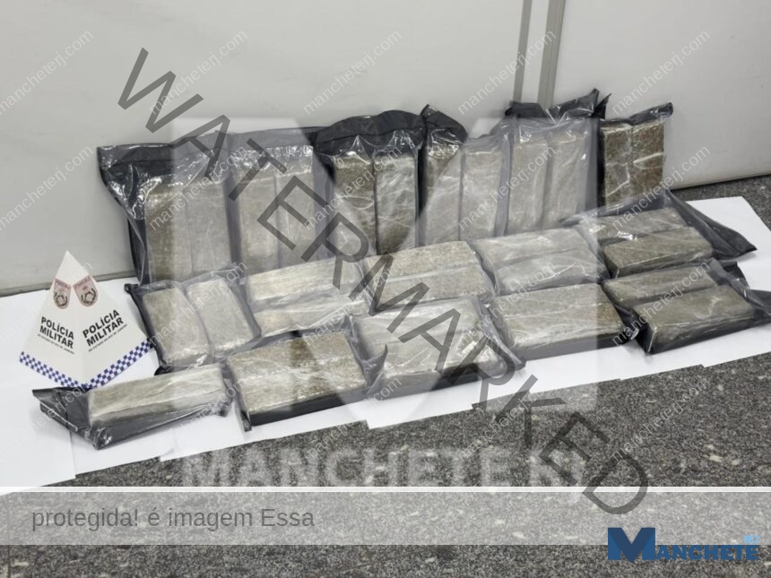 PM apreende 31 kg de maconha em terreno baldio no Parque Santos Dumont, em Campos