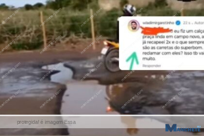 Wladimir Garotinho culpa carretas do SuperBom por crateras em estrada de Campos