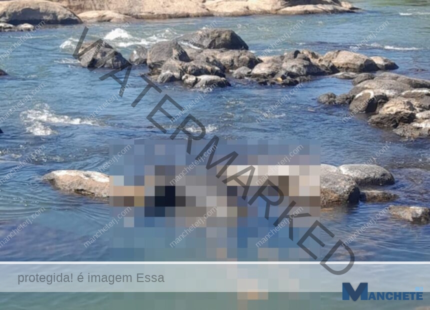 Corpo de homem é encontrado sobre pedra no Rio Paraíba do Sul