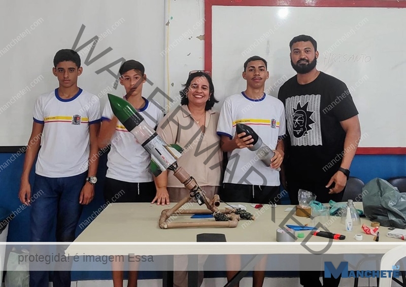 Foguete de garrafa PET criado por alunos de escola municipal de SJB alcança mais de 149 metros e ultrapassa 100 km/h