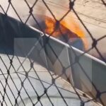 Carro pega fogo e mobiliza equipe do Corpo de Bombeiros em Campos