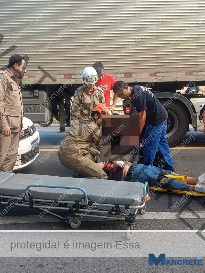 Atropelamento em Campos deixa mulher gravemente ferida