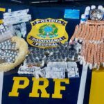 PRF apreende em Itaperuna centenas de caixas de medicamentos para emagrecimento e reposição hormonal de origem paraguaia