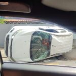 Acidente em Campos resulta em capotamento e homem ferido