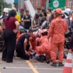 Ciclista é socorrido em estado grave após acidente entre bicicleta elétrica e caminhão na Av. 28 de Março, em Campos