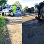 Grave acidente entre caminhonete e carro deixa motorista ferido na BR-101, em Campos