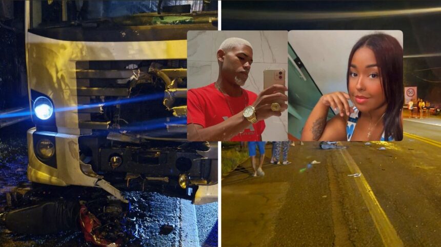 Identificado casal vítima de grave acidente entre caminhão e moto na BR-101 em Campos