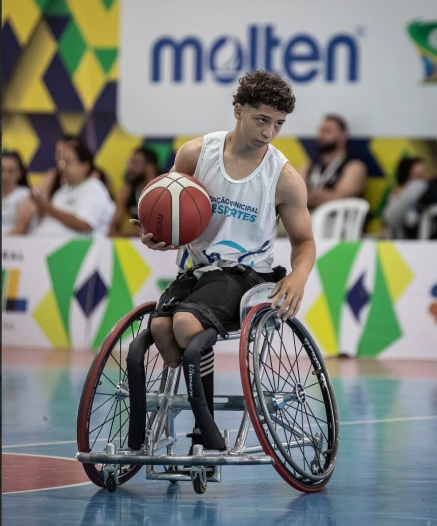 Campista de 16 anos é convocado para a Seleção Brasileira Sub-23 de basquete em cadeira de rodas