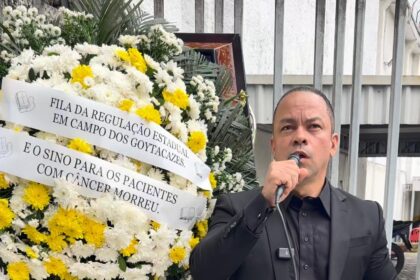 Em frente à Secretaria Estadual de Sáude, Anderson de Matos cobra celeridade no atendimento de pacientes oncológicos de Campos