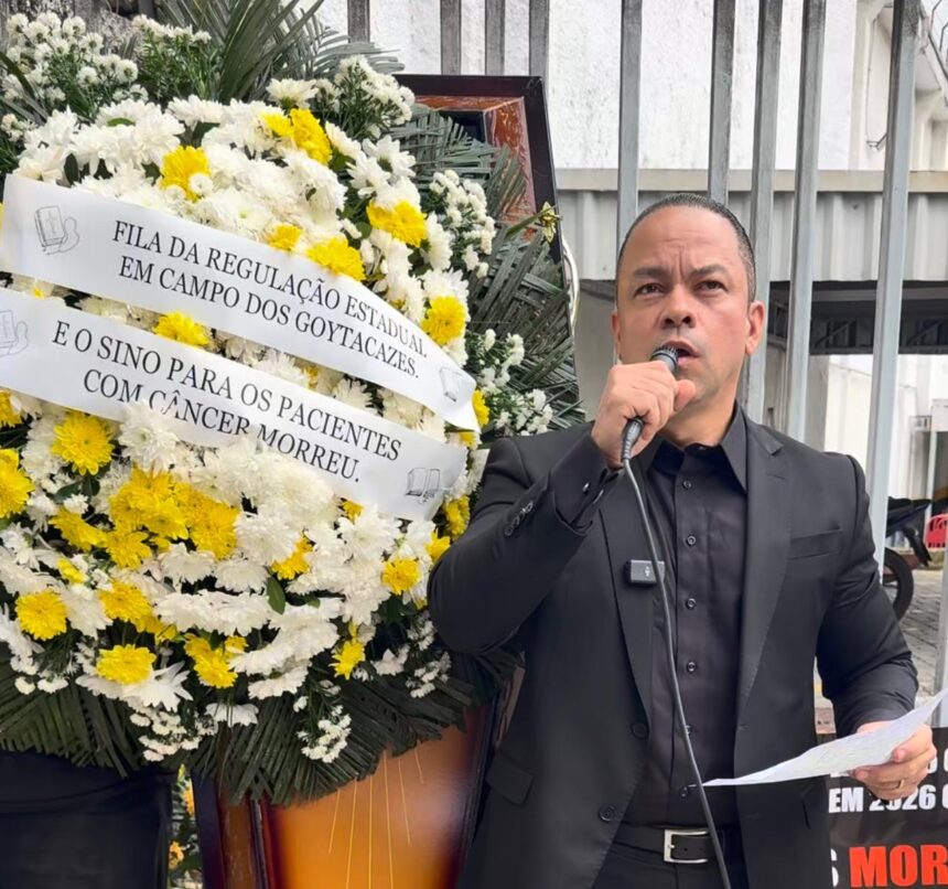 Em frente à Secretaria Estadual de Sáude, Anderson de Matos cobra celeridade no atendimento de pacientes oncológicos de Campos Em frente à Secretaria Estadual de Sáude, Anderson de Matos cobra celeridade no atendimento de pacientes oncológicos de Campos