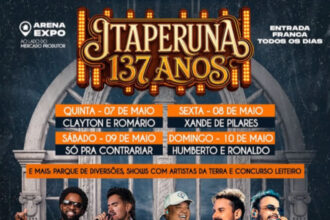 Festa de Maio em Itaperuna começa nesta quinta com diversas atrações nacionais