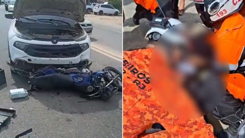 Morre no HFM motociclista vítima de grave acidente com carro na ‘Curva de Donana’, em Campos Morre no HFM motociclista vítima de grave acidente com carro na ‘Curva de Donana’, em Campos